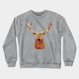 Stag And Bird Crewneck Sweatshirt